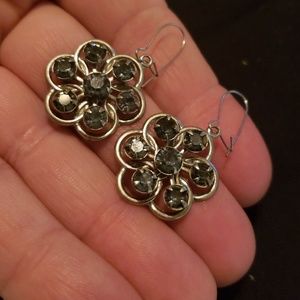 Vintage dangle gem earrings